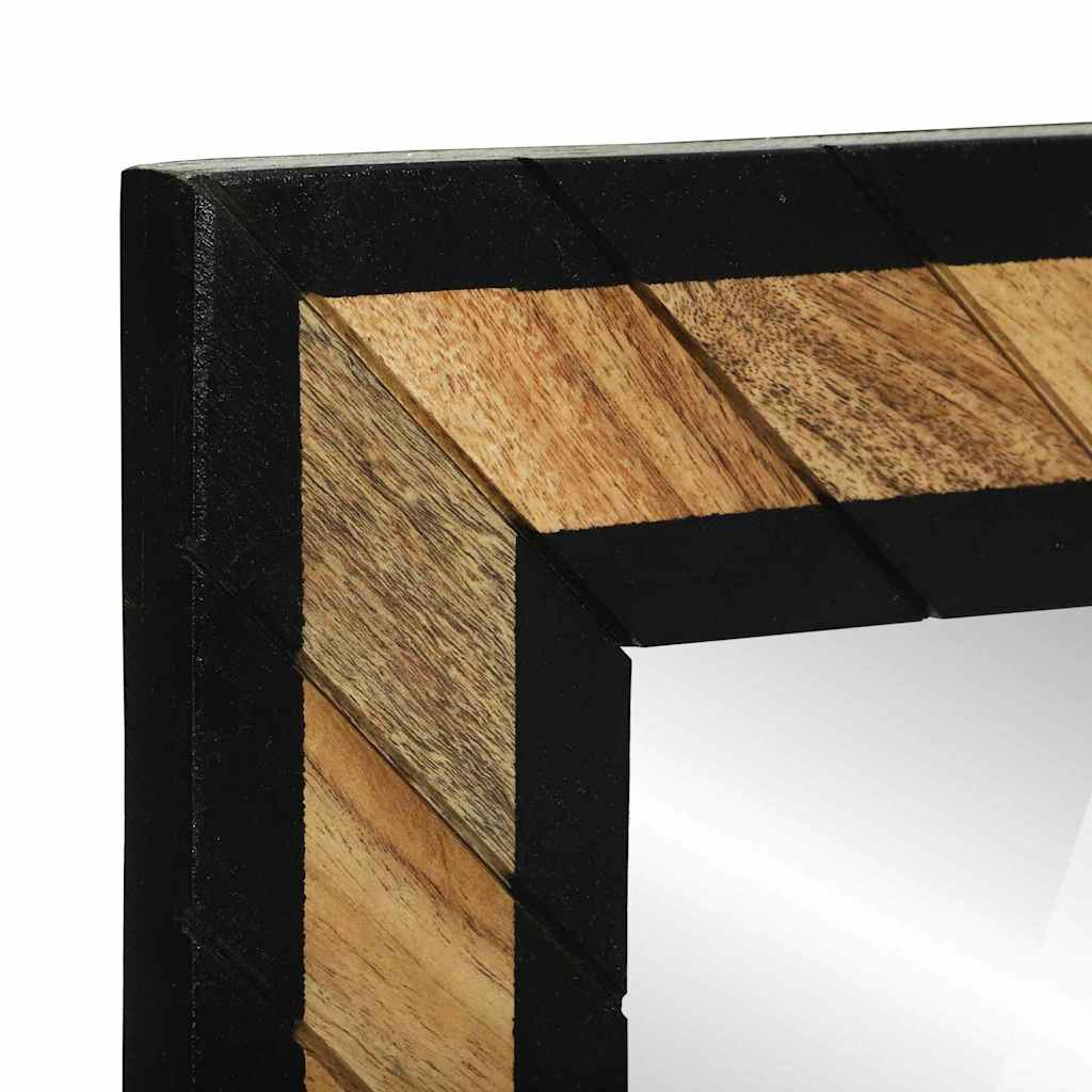 Vægspejl Sort og Brunt 50 x 2 x 90 cm Massivt Akacietræ