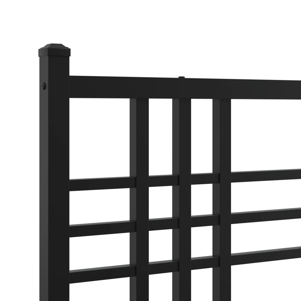 sengeramme med sengegavl 90x190 cm metal sort