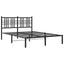 sengeramme med sengegavl 120x190 cm metal sort