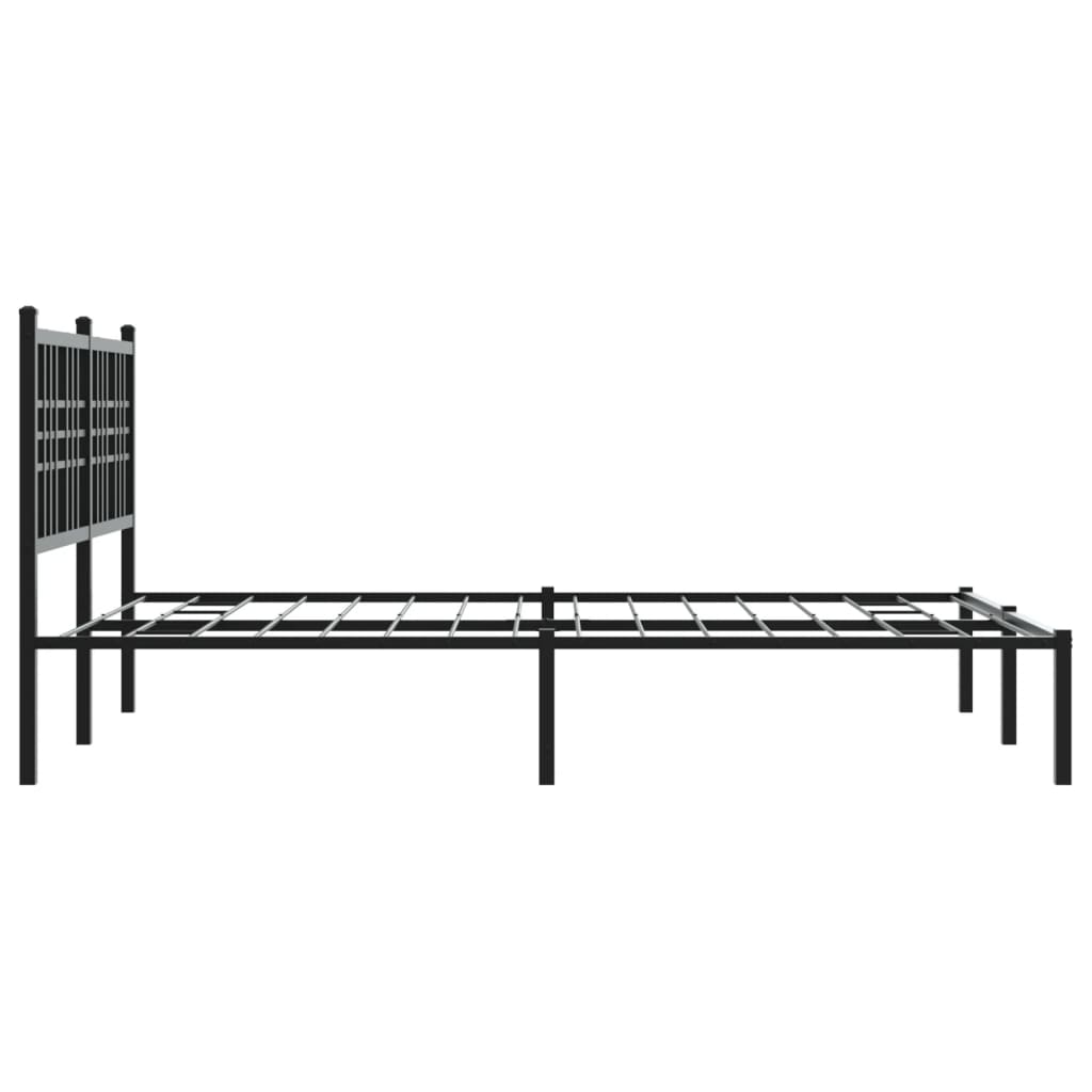 sengeramme med sengegavl 120x190 cm metal sort