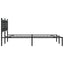 sengeramme med sengegavl 120x200 cm metal sort