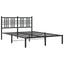 sengeramme med sengegavl 140x190 cm metal sort
