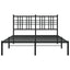 sengeramme med sengegavl 140x190 cm metal sort