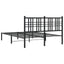 sengeramme med sengegavl 140x190 cm metal sort