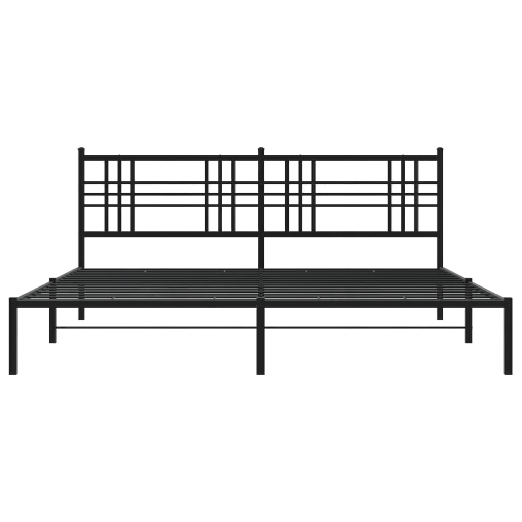 sengeramme med sengegavl 183x213 cm metal sort