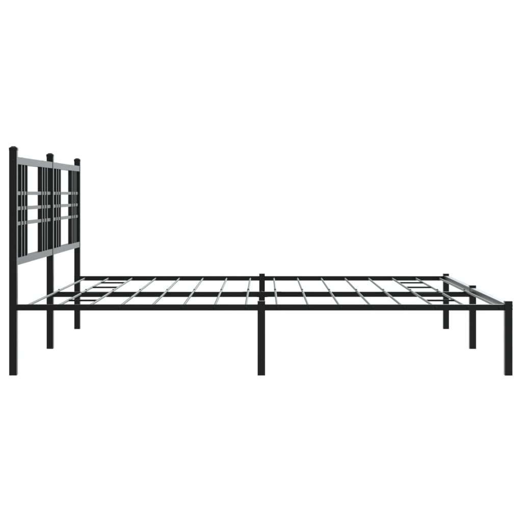 sengeramme med sengegavl 183x213 cm metal sort