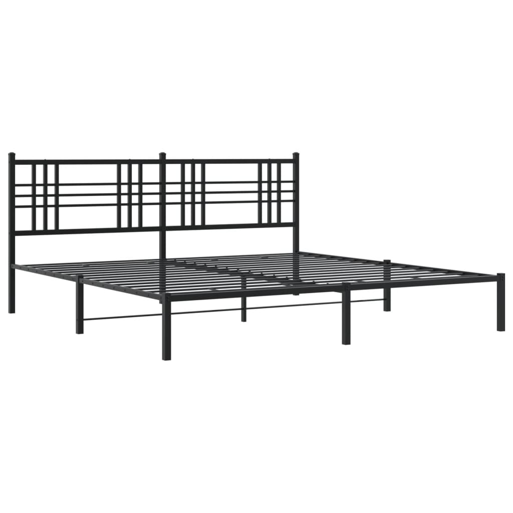 sengeramme med sengegavl 193x203 cm metal sort