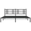 sengeramme med sengegavl 193x203 cm metal sort