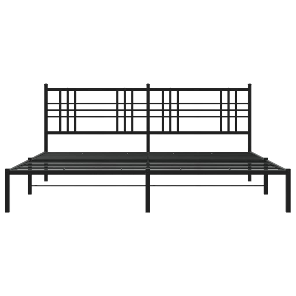 sengeramme med sengegavl 193x203 cm metal sort
