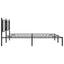 sengeramme med sengegavl 193x203 cm metal sort