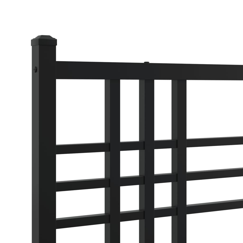 sengeramme med sengegavl 193x203 cm metal sort