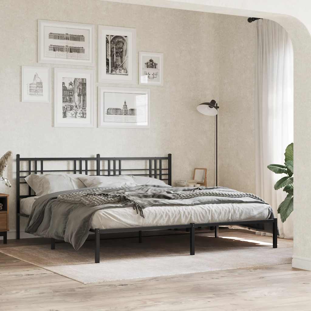udskiftningsgavl 200 cm metal sort