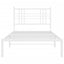 sengeramme med sengegavl 100x200 cm metal hvid