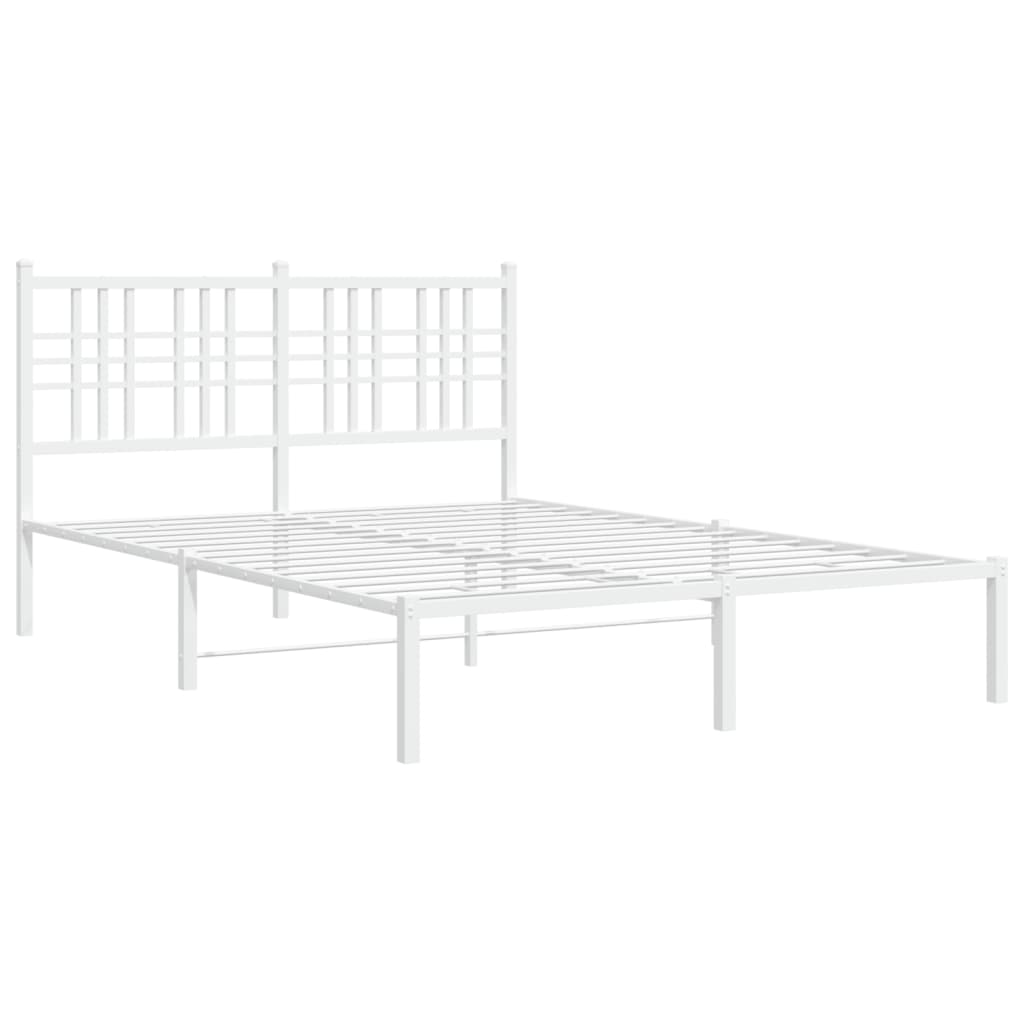 sengeramme med sengegavl 120x190 cm metal hvid