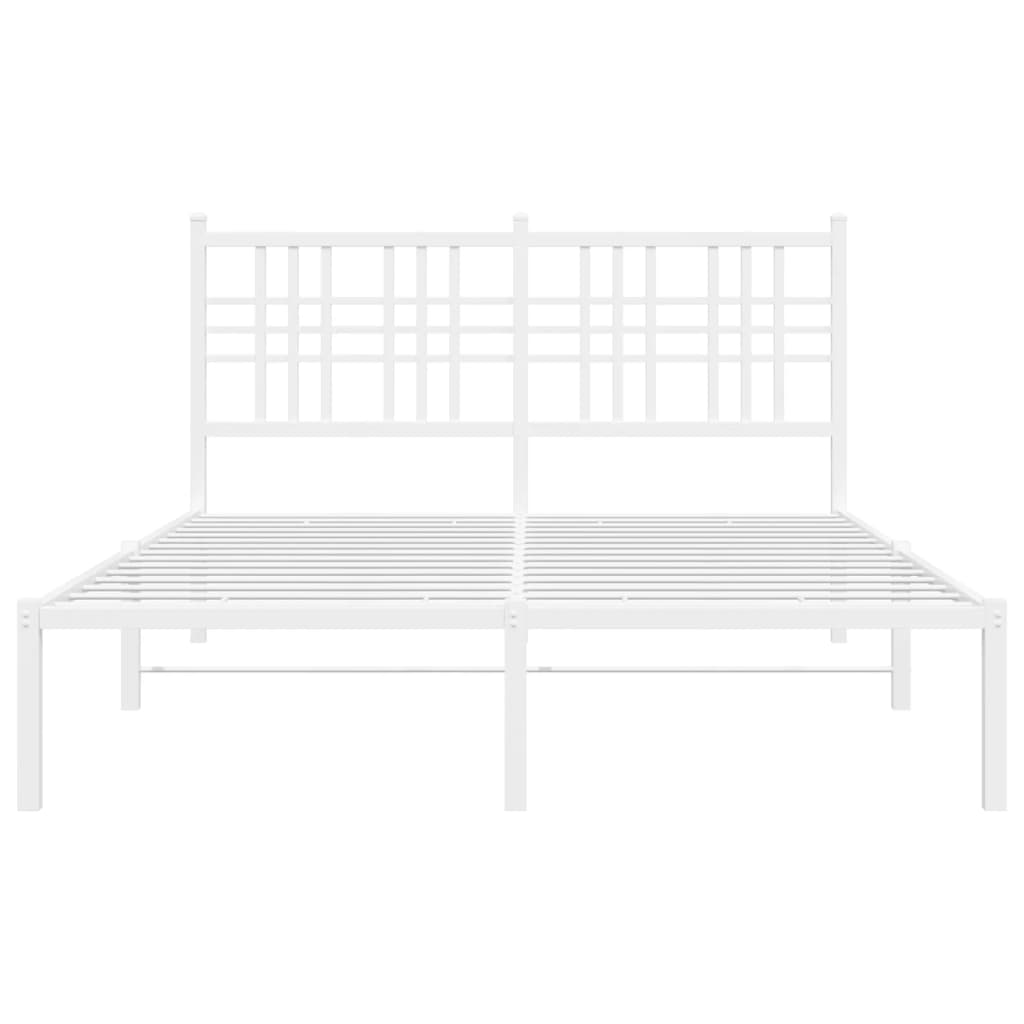 sengeramme med sengegavl 120x190 cm metal hvid