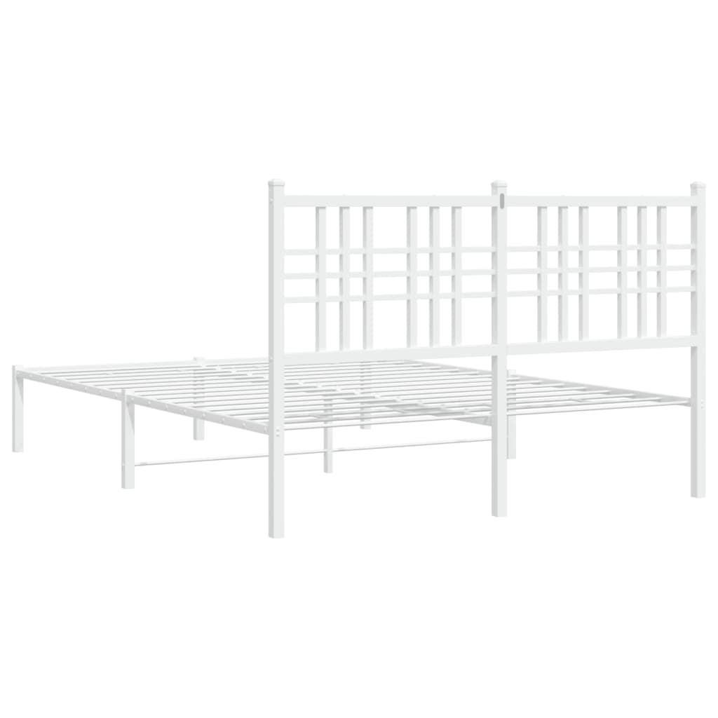 sengeramme med sengegavl 120x190 cm metal hvid