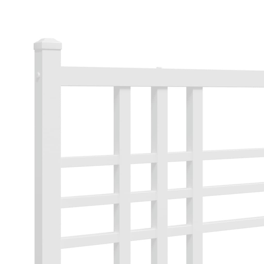 sengeramme med sengegavl 120x190 cm metal hvid
