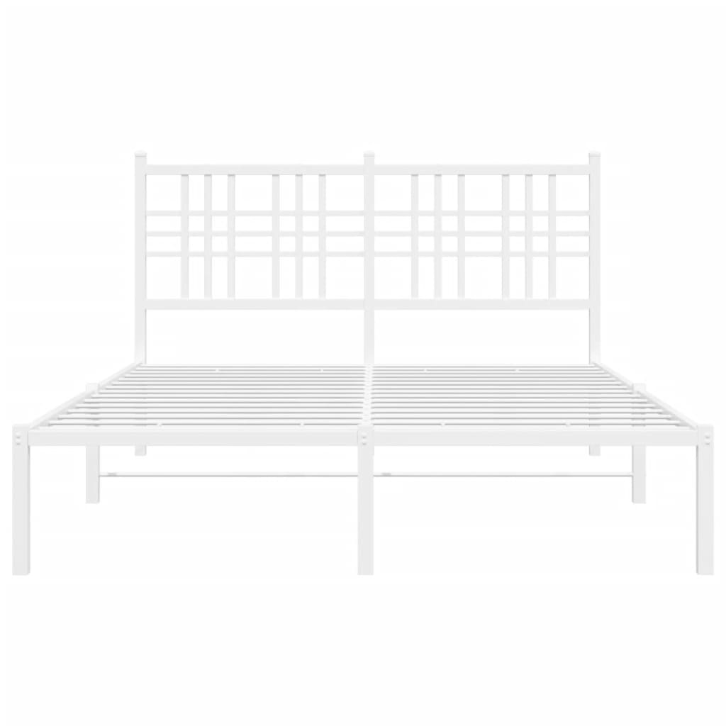 sengeramme med sengegavl 120x200 cm metal hvid
