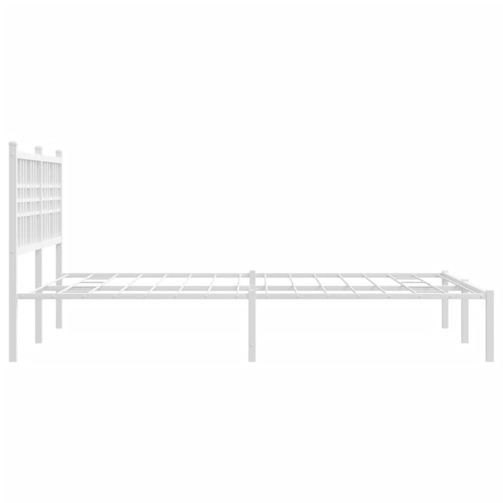 sengeramme med sengegavl 120x200 cm metal hvid