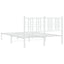 sengeramme med sengegavl 120x200 cm metal hvid