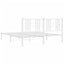sengeramme med sengegavl 150x200 cm metal hvid