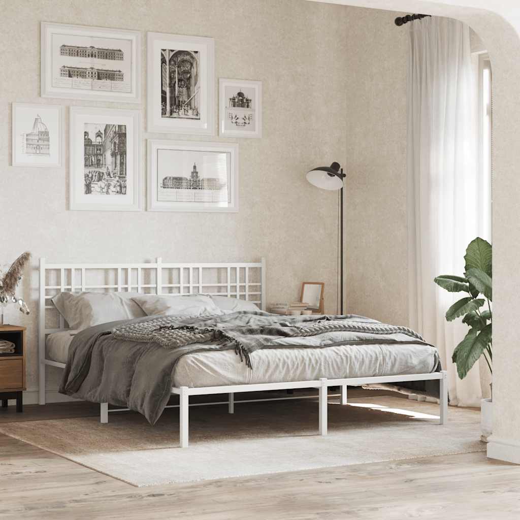 udskiftningsgavl 160 cm metal hvid