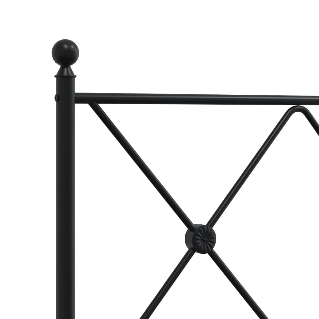 sengeramme med sengegavl 75x190 cm metal sort