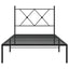 sengeramme med sengegavl 90x190 cm metal sort