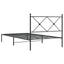 sengeramme med sengegavl 100x190 cm metal sort