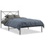 sengeramme med sengegavl 100x200 cm metal sort