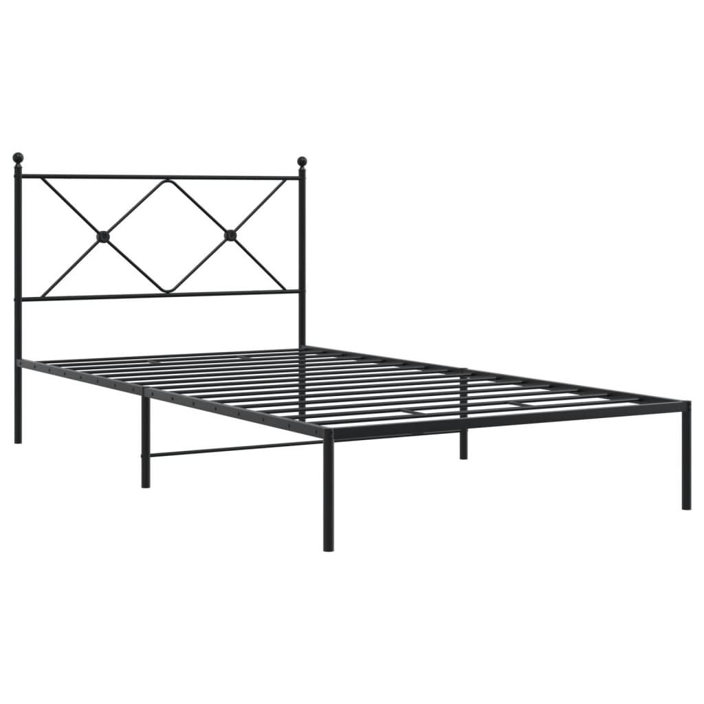 sengeramme med sengegavl 107x203 cm metal sort