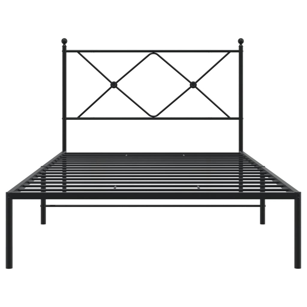 sengeramme med sengegavl 107x203 cm metal sort