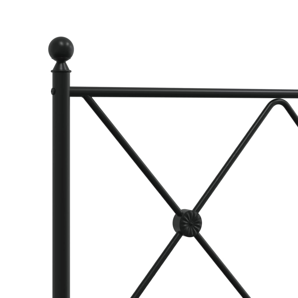sengeramme med sengegavl 107x203 cm metal sort