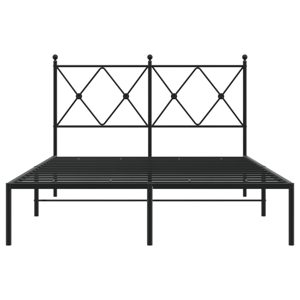 sengeramme med sengegavl 120x190 cm metal sort