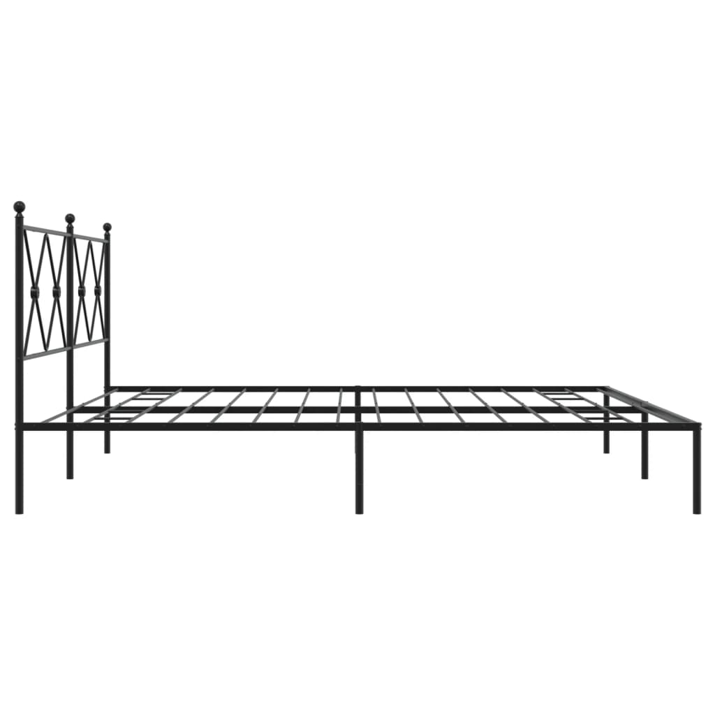 sengeramme med sengegavl 183x213 cm metal sort