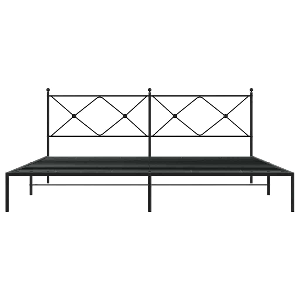 sengeramme med sengegavl 193x203 cm metal sort