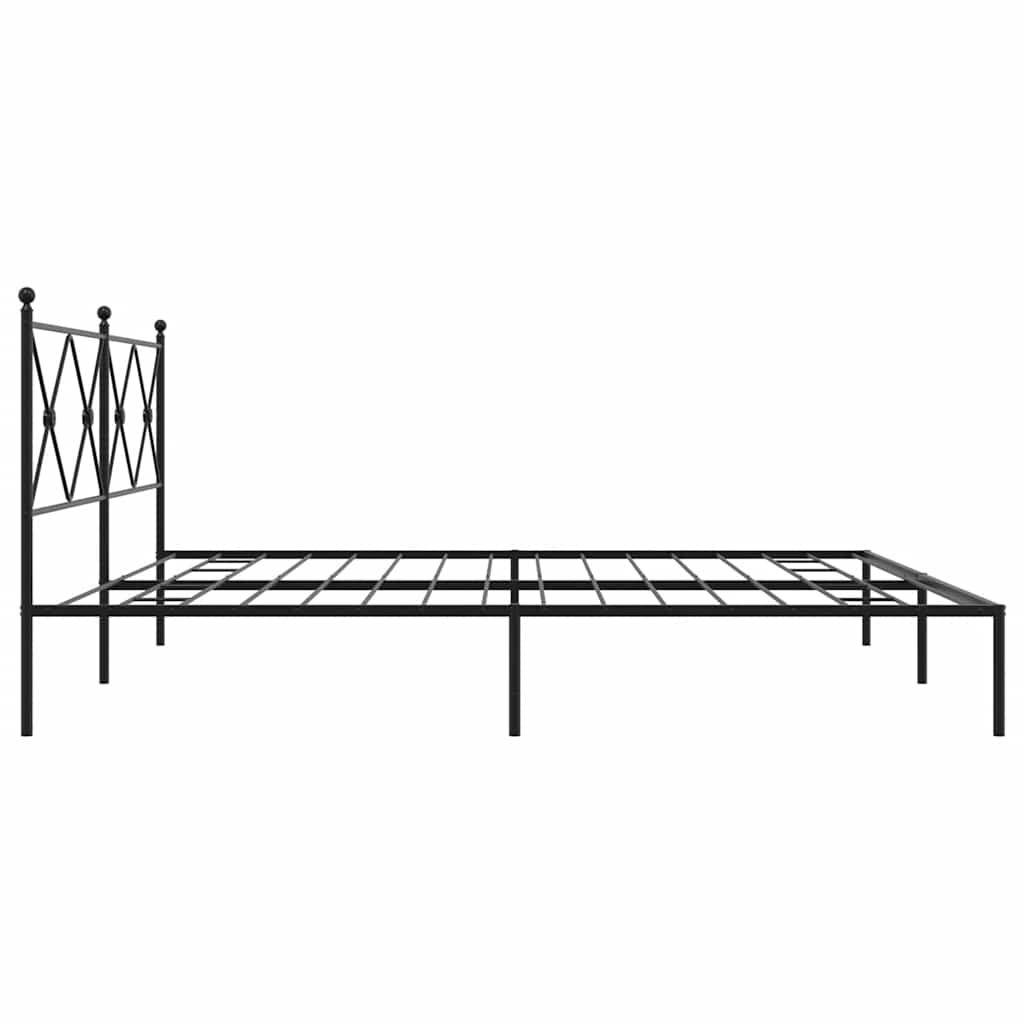 sengeramme med sengegavl 193x203 cm metal sort
