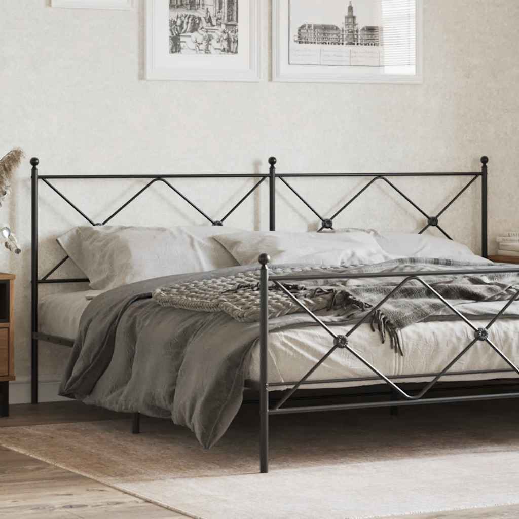 udskiftningsgavl 193 cm metal sort