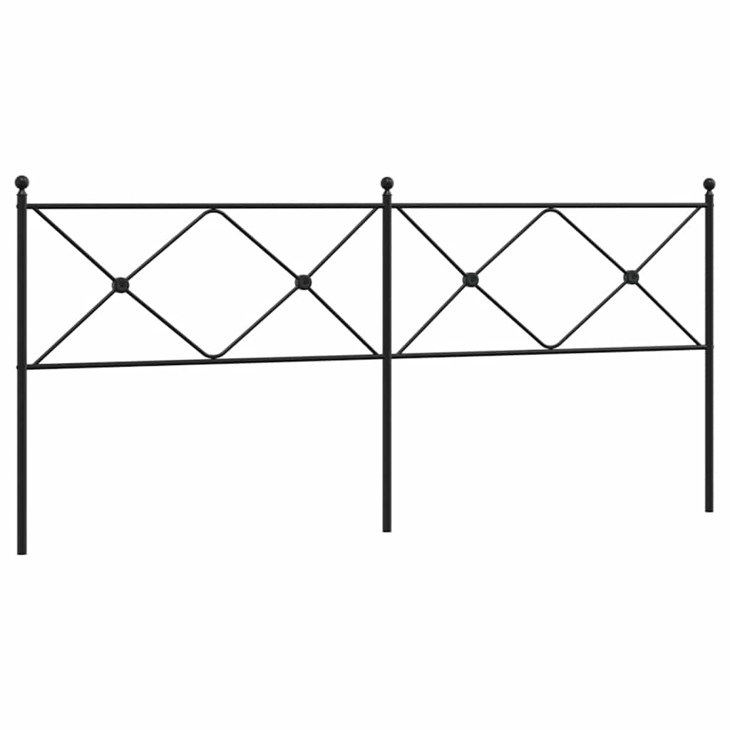 udskiftningsgavl 200 cm metal sort