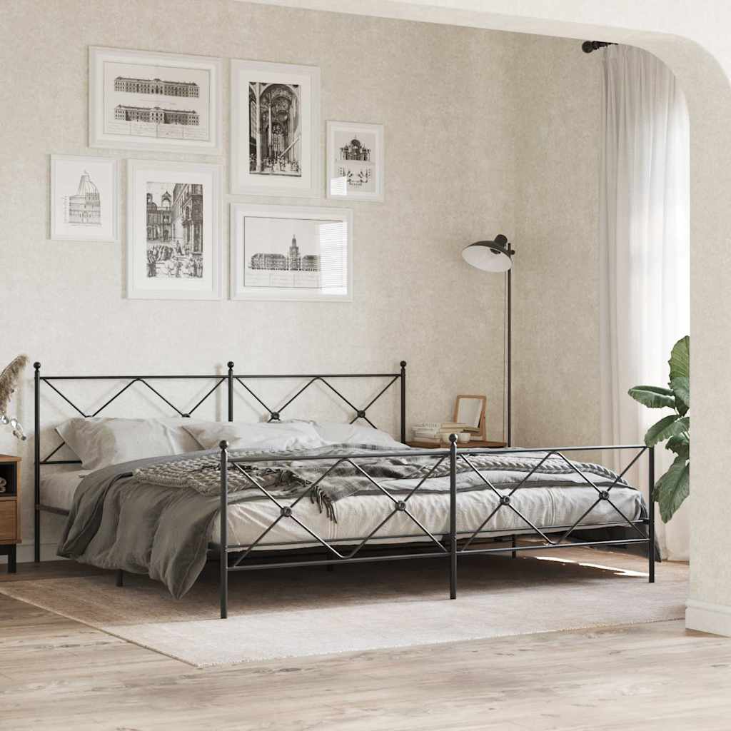 udskiftningsgavl 200 cm metal sort