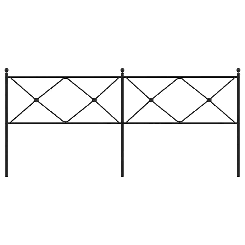 udskiftningsgavl 200 cm metal sort
