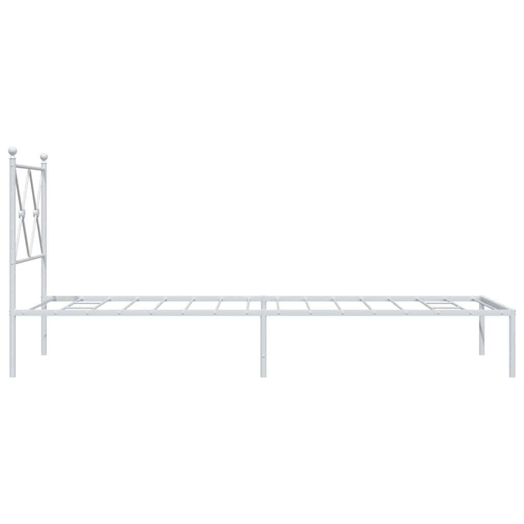 sengeramme uden madras med hovedgærde 75x190 cm hvid