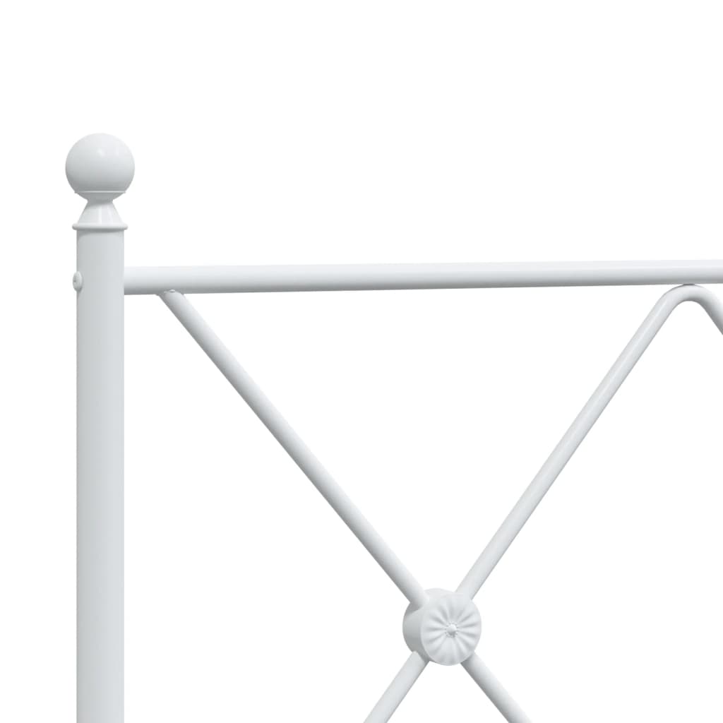 sengeramme med sengegavl 80x200 cm metal hvid