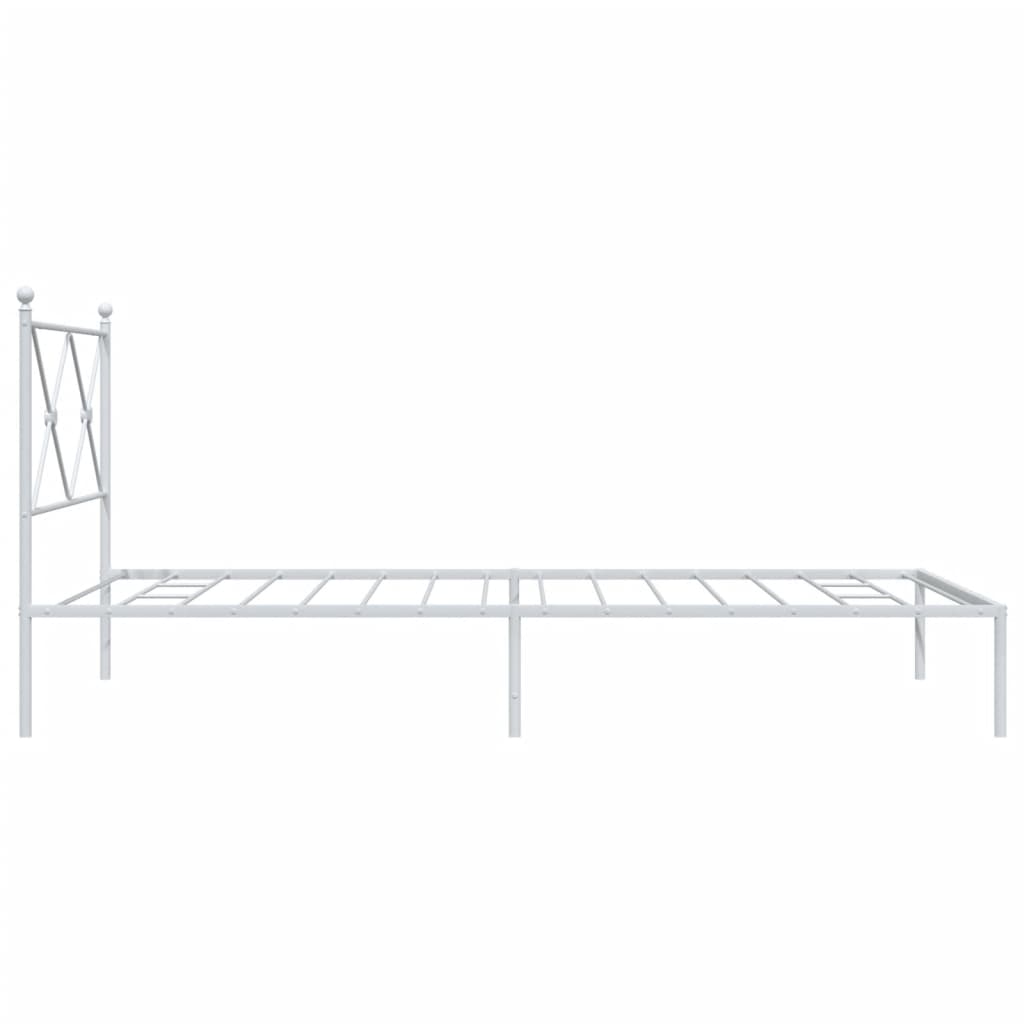 sengeramme med sengegavl 100x200 cm metal hvid