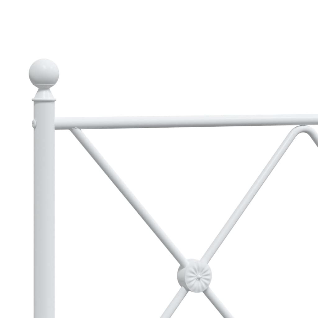 sengeramme med sengegavl 107x203 cm metal hvid