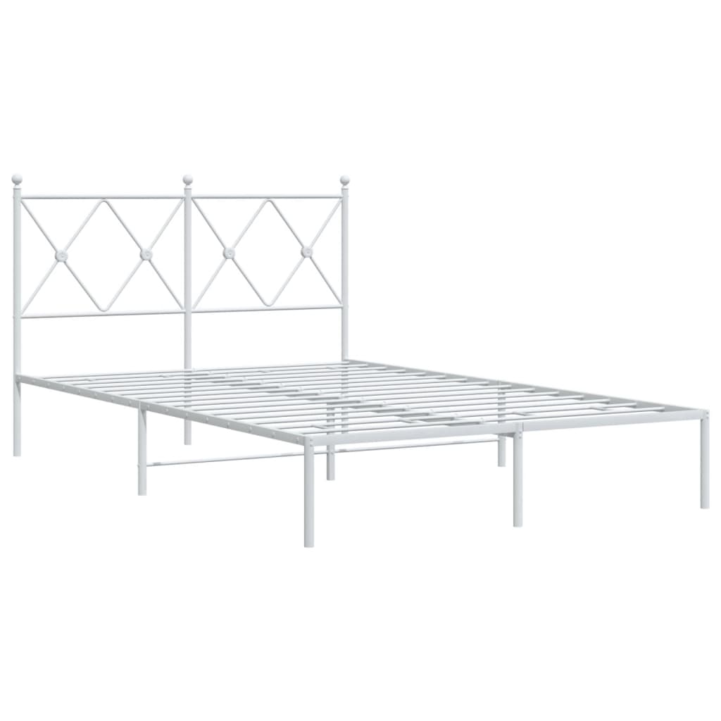 sengeramme med sengegavl 120x190 cm metal hvid