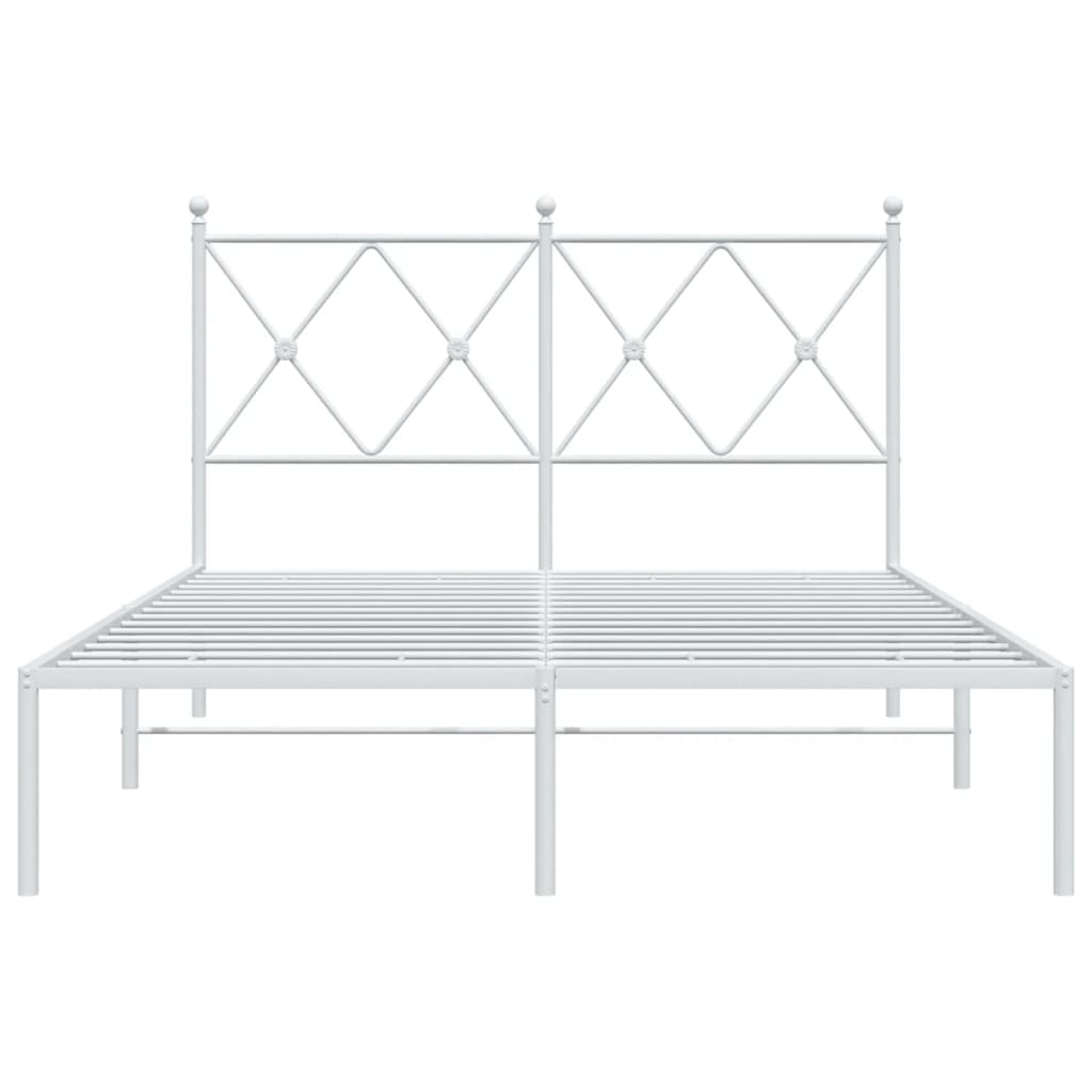 sengeramme med sengegavl 120x190 cm metal hvid