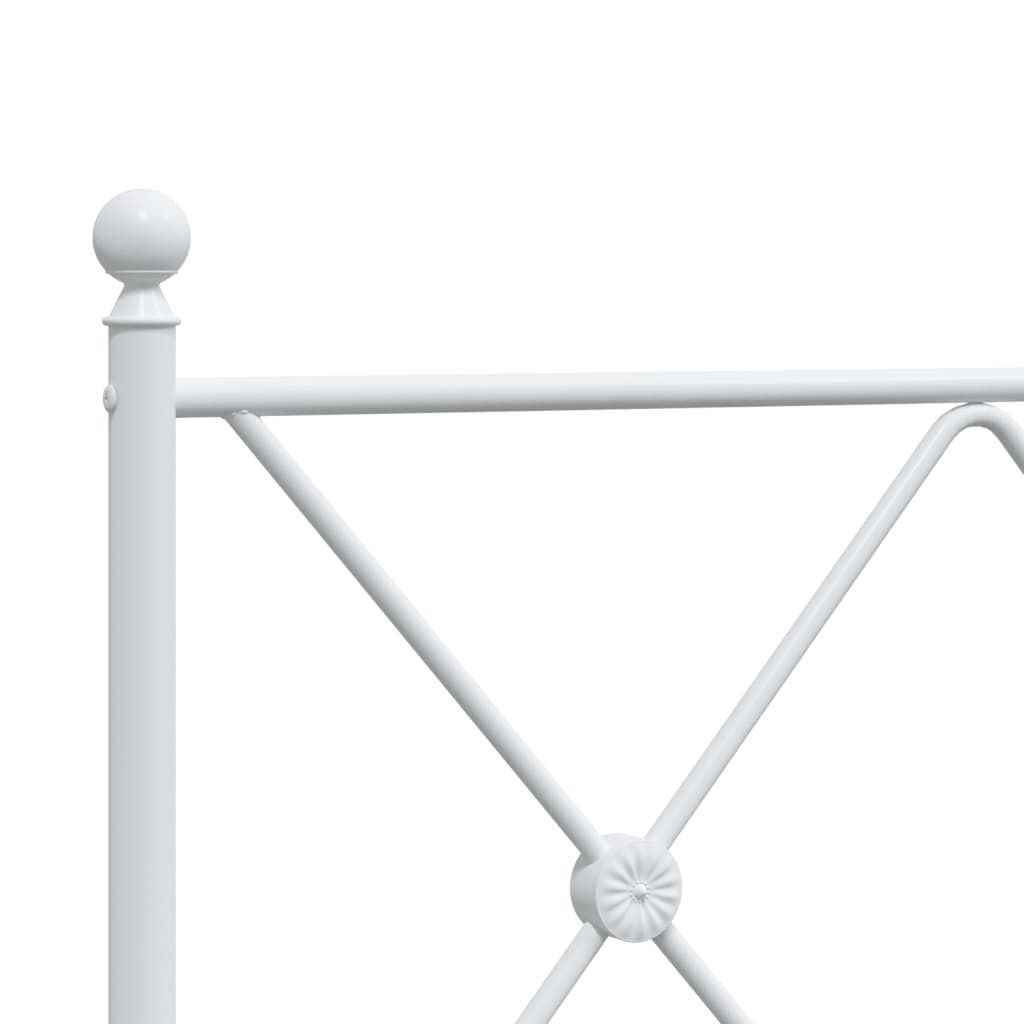 sengeramme med sengegavl 120x190 cm metal hvid
