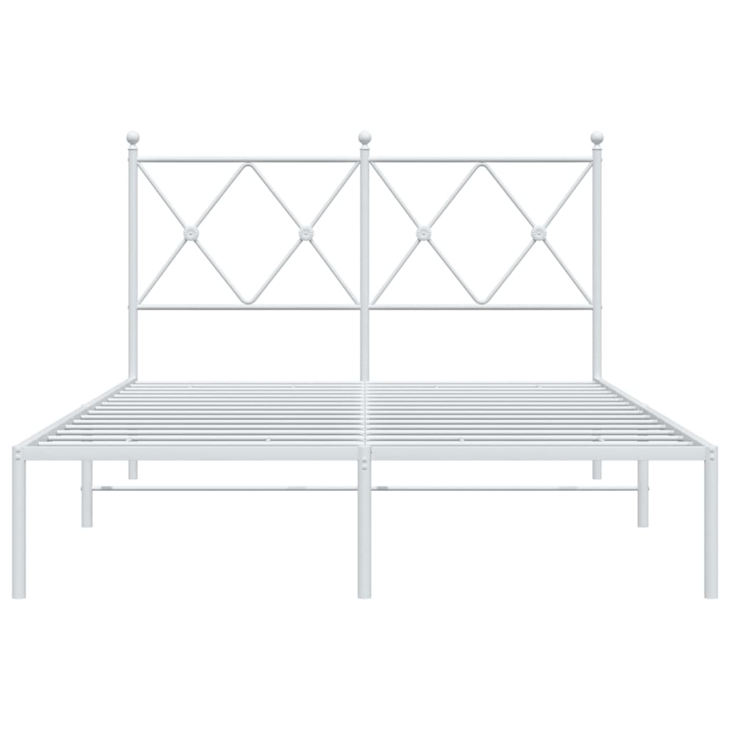 sengeramme med sengegavl 120x200 cm metal hvid
