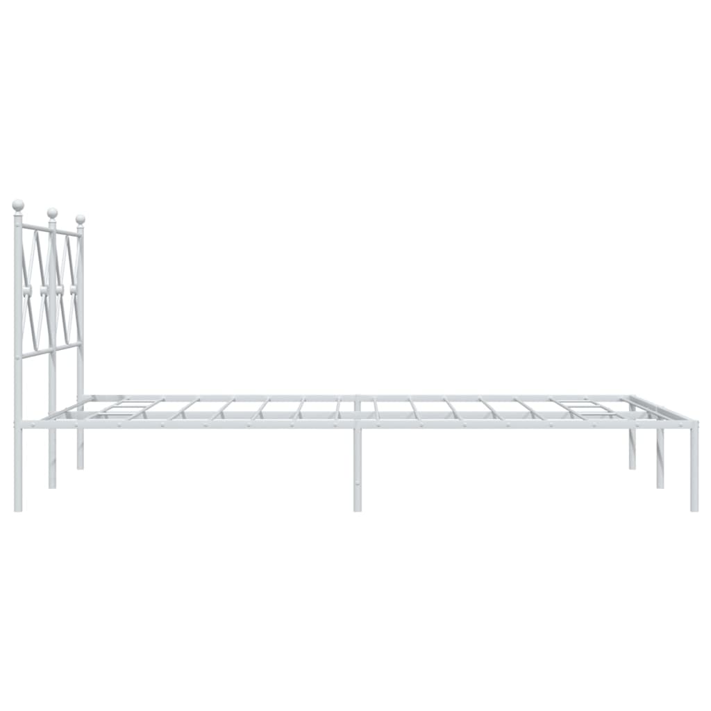 sengeramme med sengegavl 120x200 cm metal hvid
